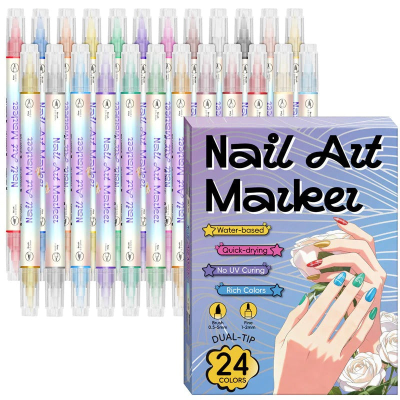 Deze dual-tip pennen maken van jouw nagels een kunstwerk