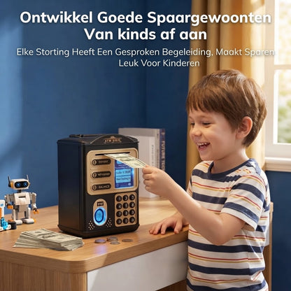 Automatische ATM spaarpot voor kinderen met wachtwoord