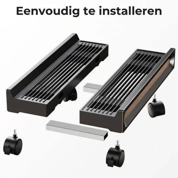Verstelbare Computerstandaard op Wieltjes