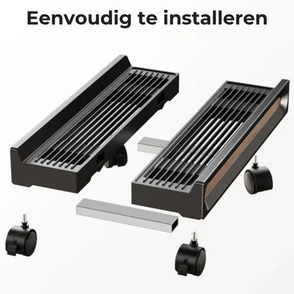 Verstelbare Computerstandaard op Wieltjes