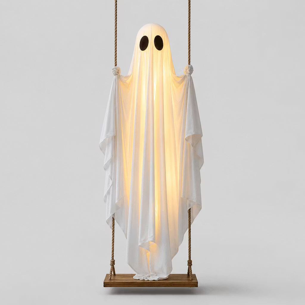 Hangende spookschommel met LED verlichting voor Halloween