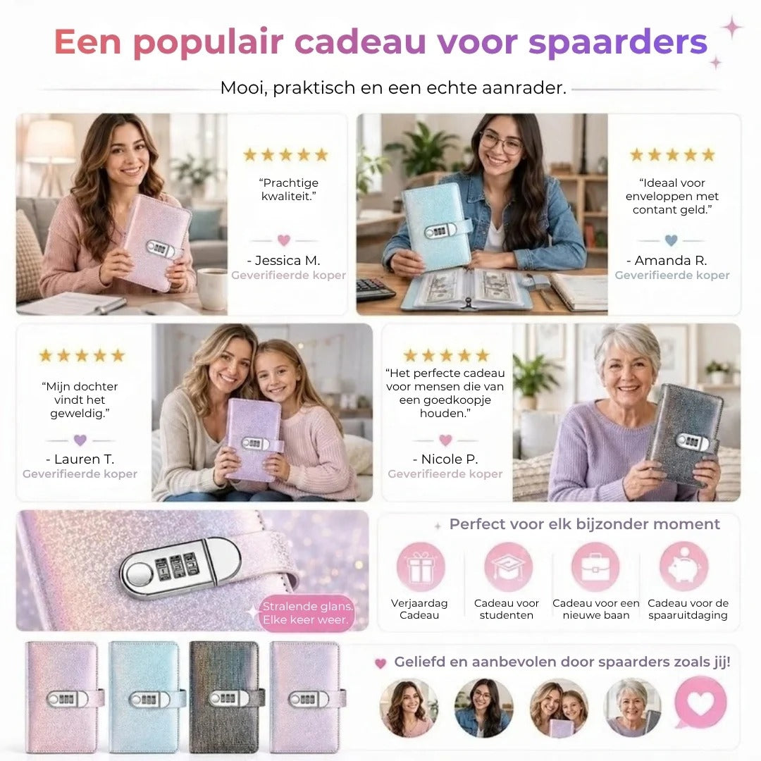 Spaarbinder met codeslot