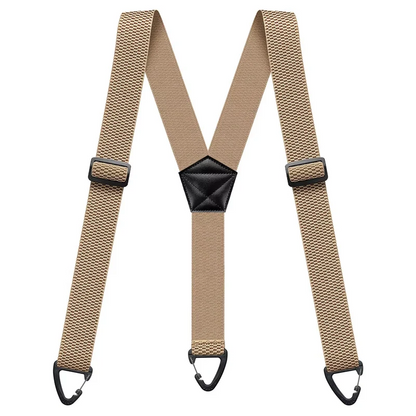 Elastische outdoorriem voor heren met karabijnsluiting 3,8 cm