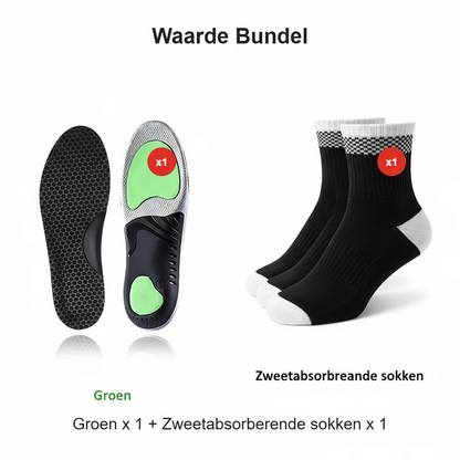 Schokabsorberende sportzolen met voetboogondersteuning