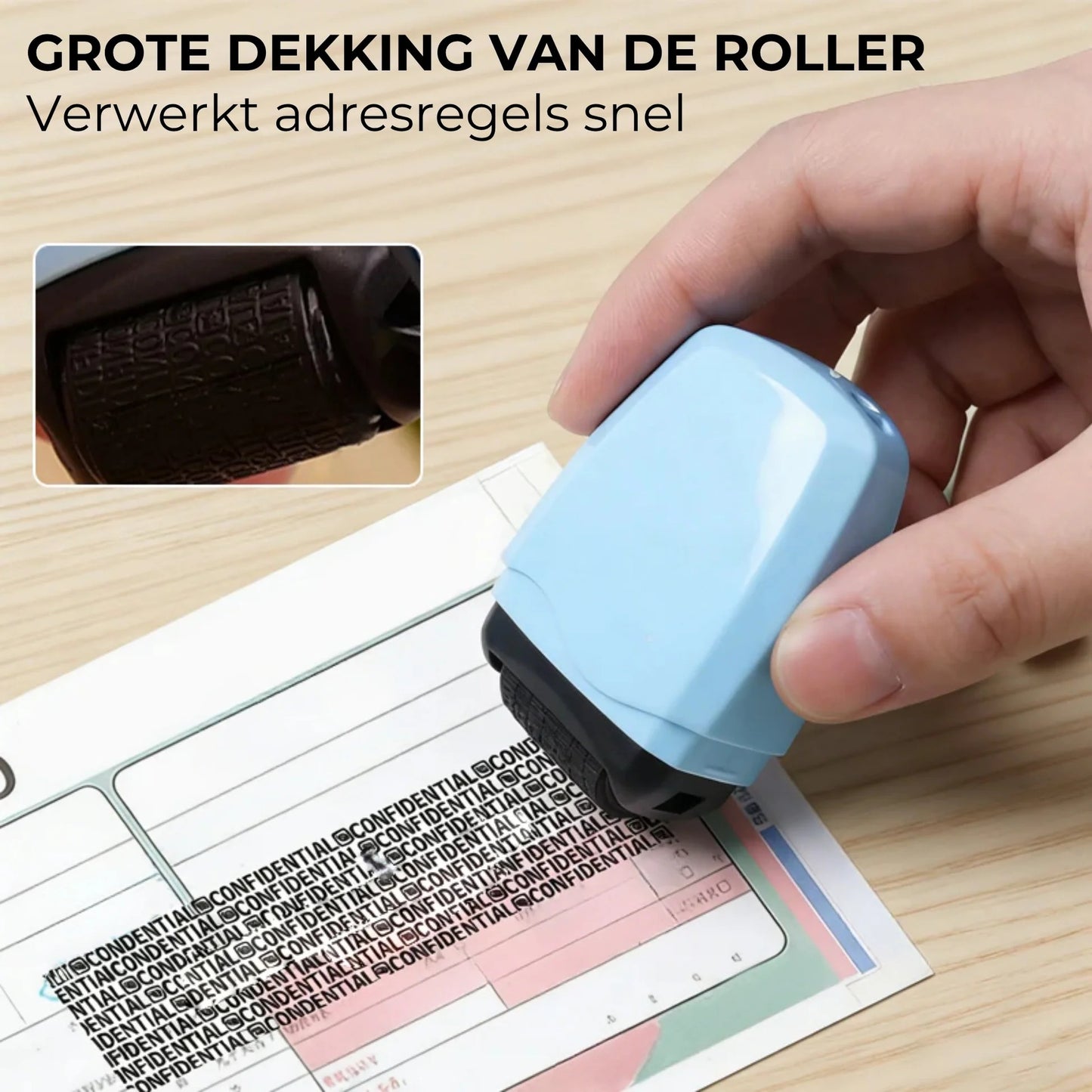 Privacy Roller Stempel voor Documenten
