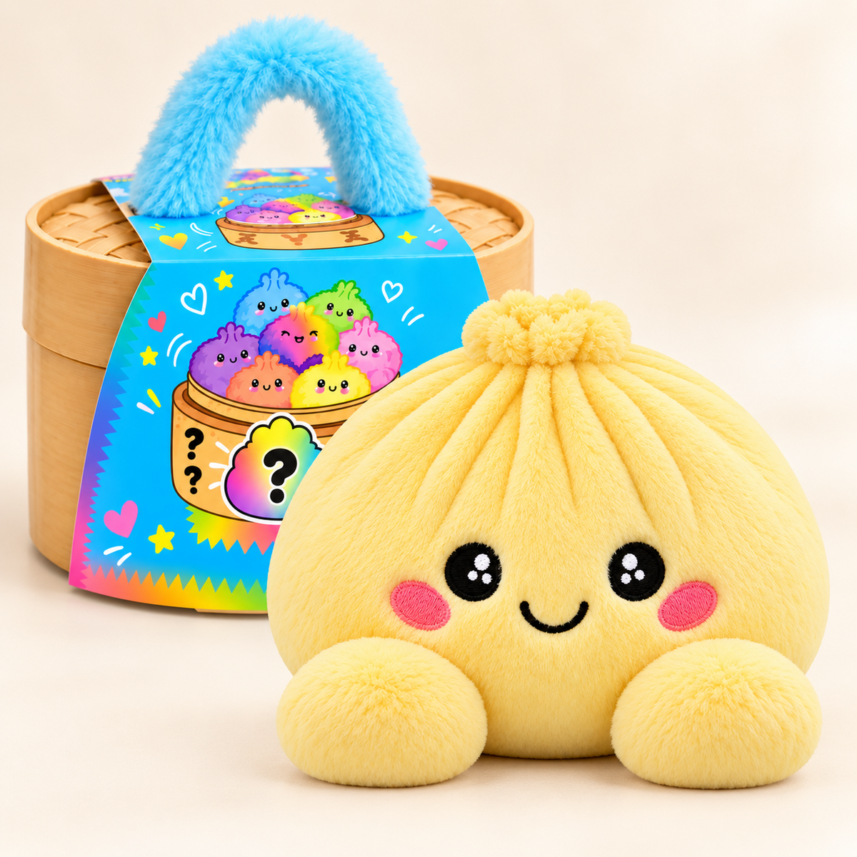 Dumpling squishy knuffels met stoommandje