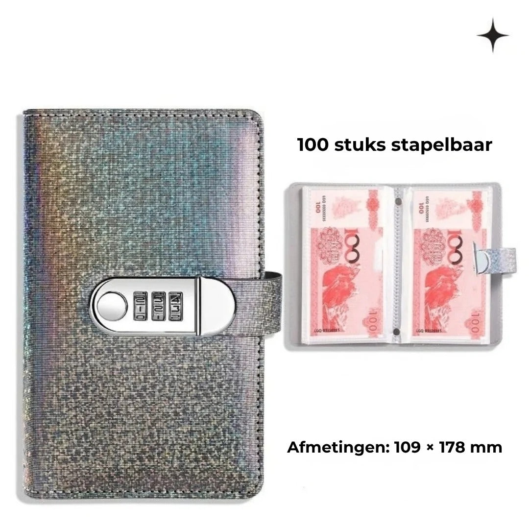 Spaarbinder met codeslot