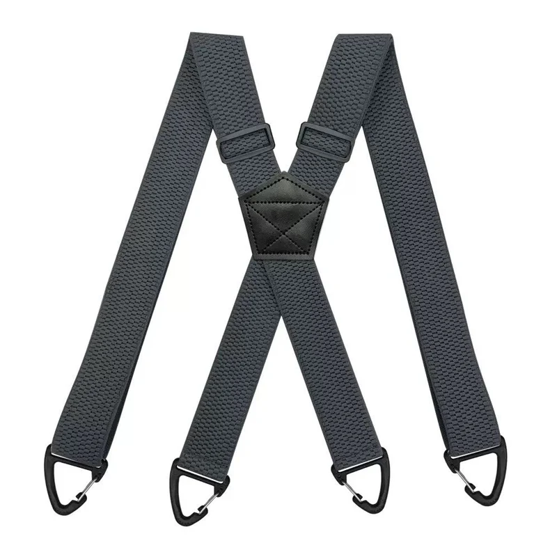 Elastische outdoorriem voor heren met karabijnsluiting 3,8 cm