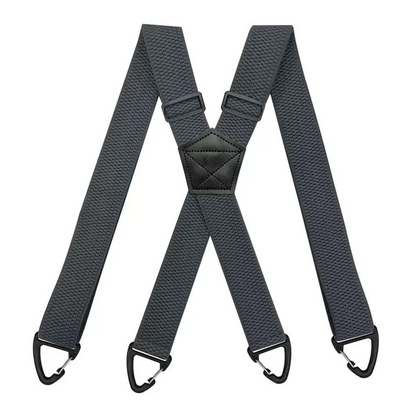 Elastische outdoorriem voor heren met karabijnsluiting 3,8 cm