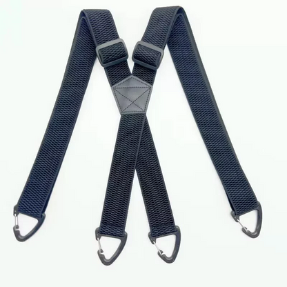 Elastische outdoorriem voor heren met karabijnsluiting 3,8 cm