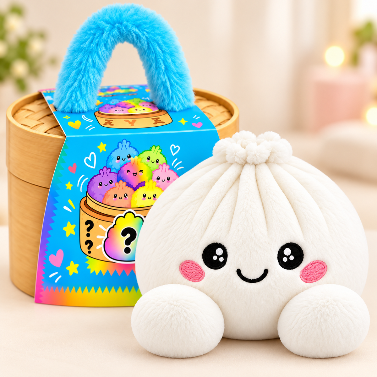 Dumpling squishy knuffels met stoommandje