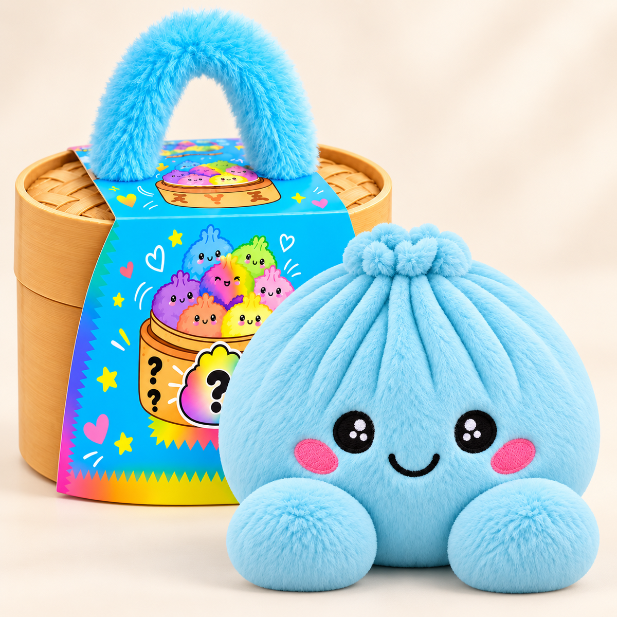 Dumpling squishy knuffels met stoommandje