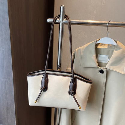 Vintage PU leren schoudertas voor dames