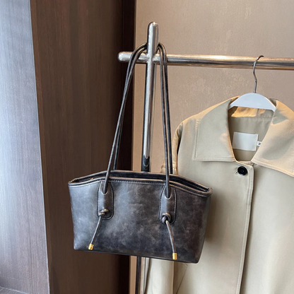 Vintage PU leren schoudertas voor dames