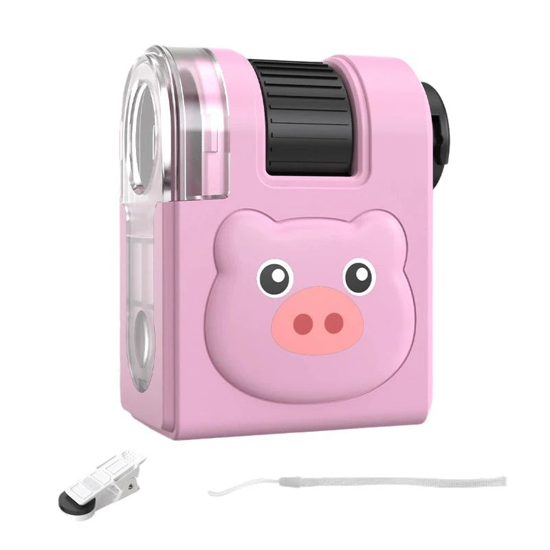 Draagbare educatieve microscoop met telefoonhouder voor kinderen