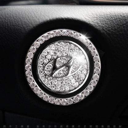 Strass ring voor auto startknop