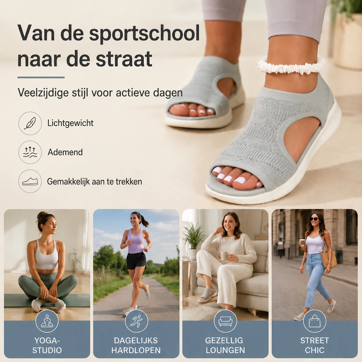 Comfortabele Dames Sandalen – Ademend & Lichtgewicht
