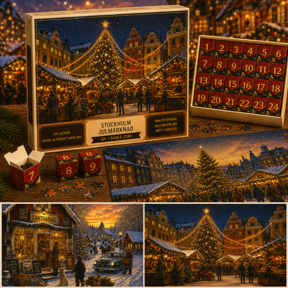 Kerst puzzel adventskalender 24 dagen