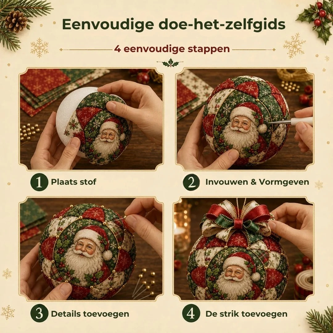 DIY Kerstballen Patchworkset