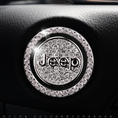 Strass ring voor auto startknop