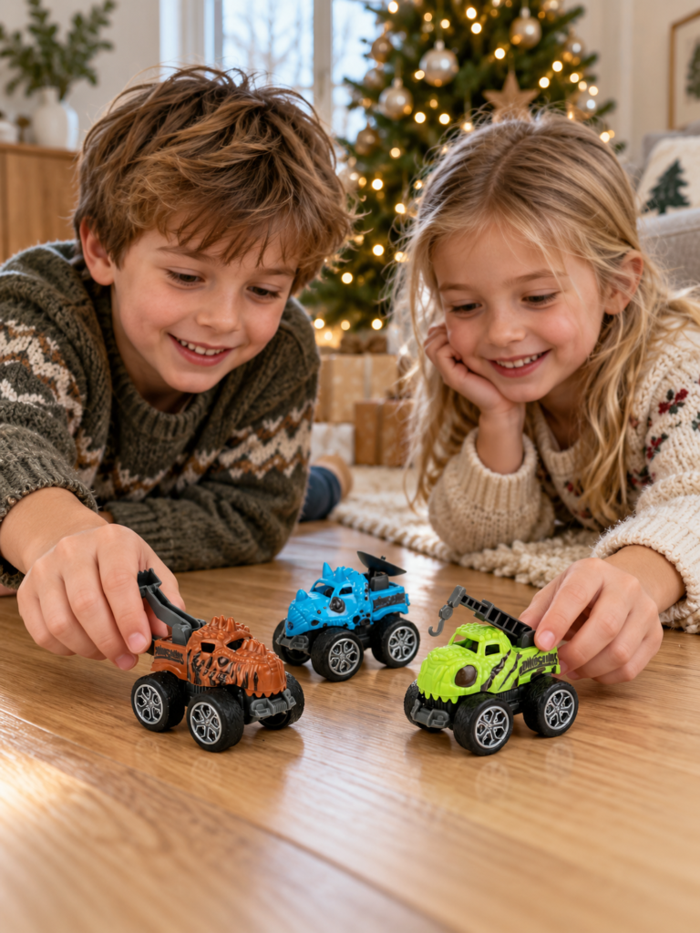 Dinosaurus raceauto adventskalender voor kinderen