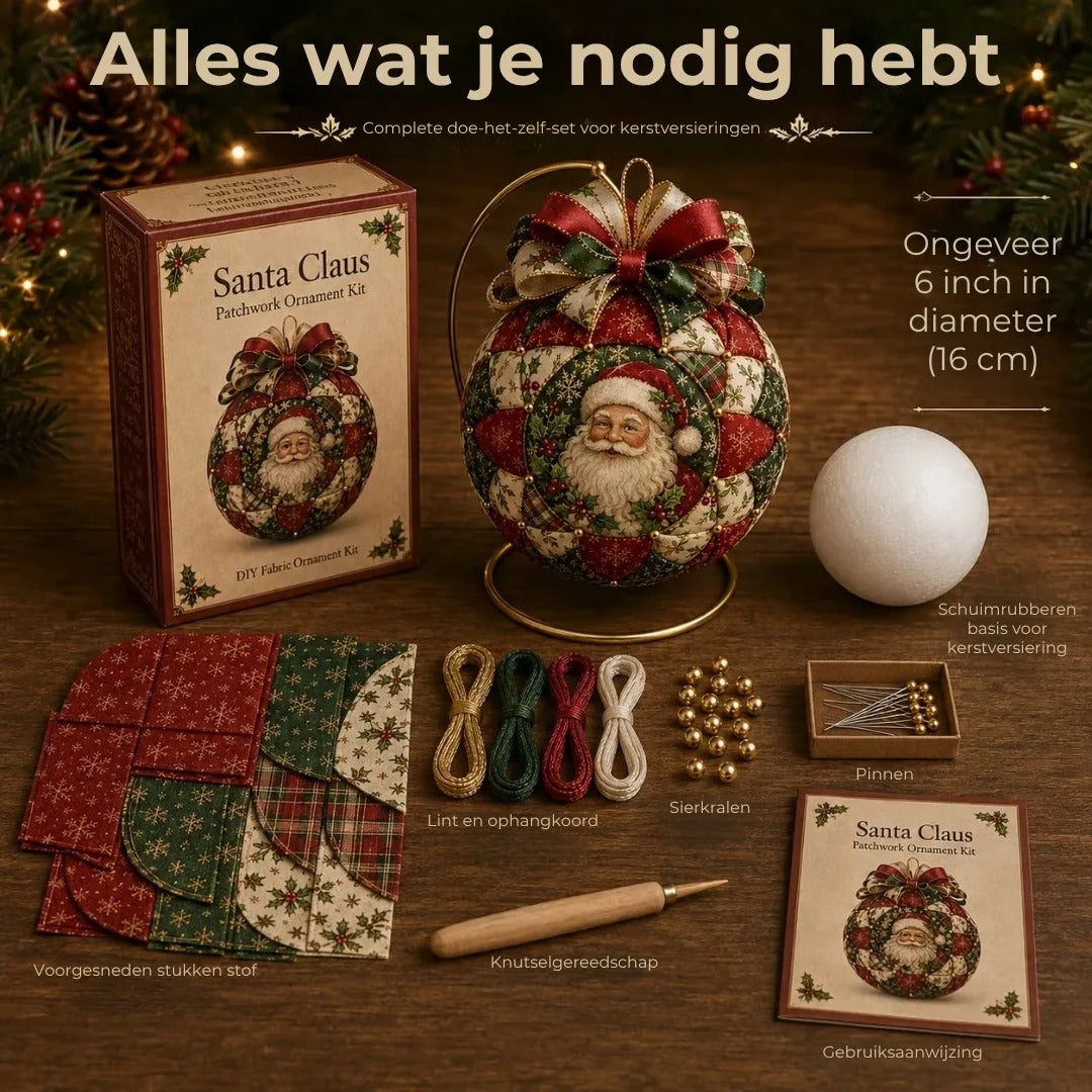 DIY Kerstballen Patchworkset