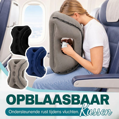 Opblaasbaar reiskussen voor onderweg