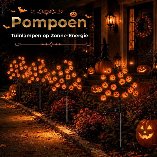 Pompoen tuinlampen op zonne energie