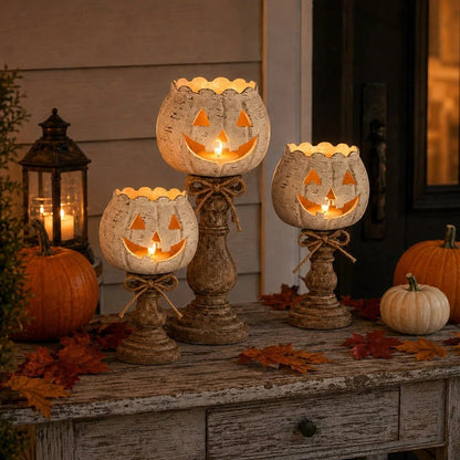 Halloween pompoenkandelaar