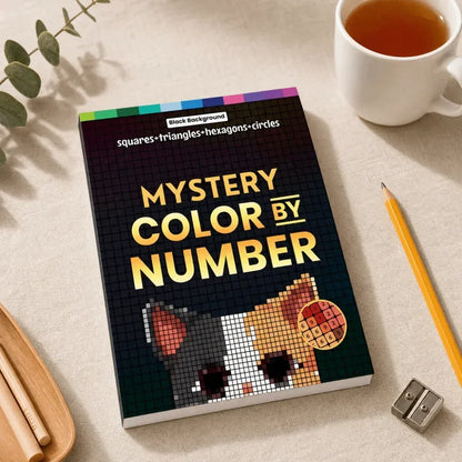 Mystery Mosaics kleurboek met kleuren op nummer