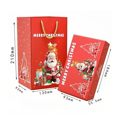 Pop up kerstcadeaudoos met explosie effect en 25 springdoosjes