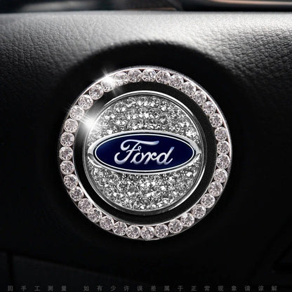 Strass ring voor auto startknop