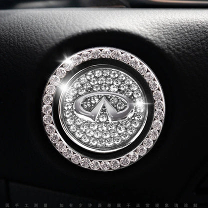 Strass ring voor auto startknop