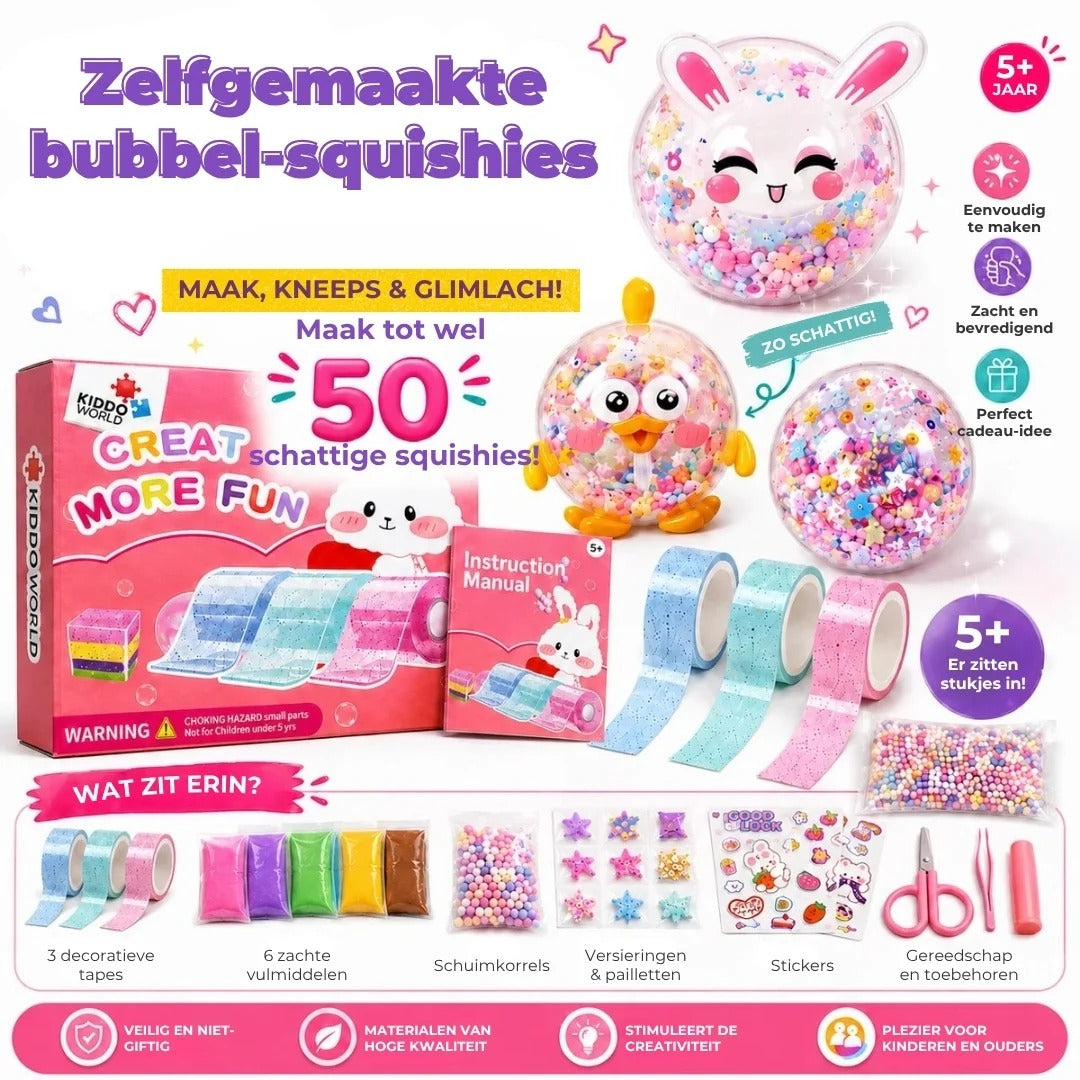 DIY Bubble Squishies knutselset 41 delig