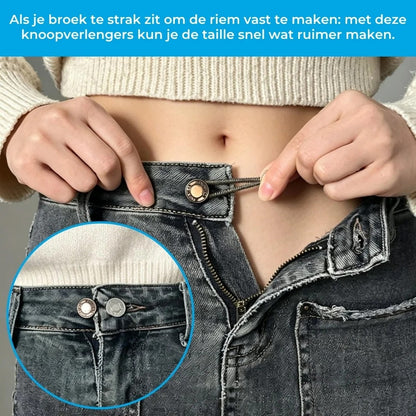 Metalen knoopverlengers voor broeken set van 10