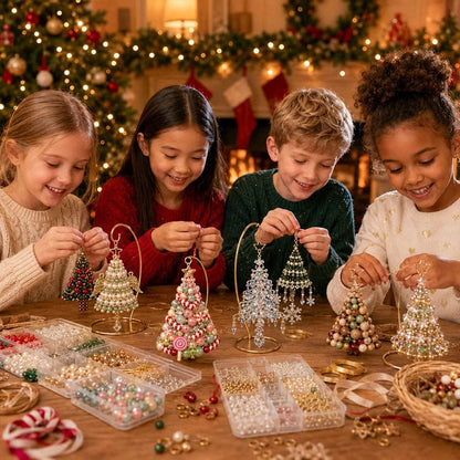DIY kerstboomornament met kralen
