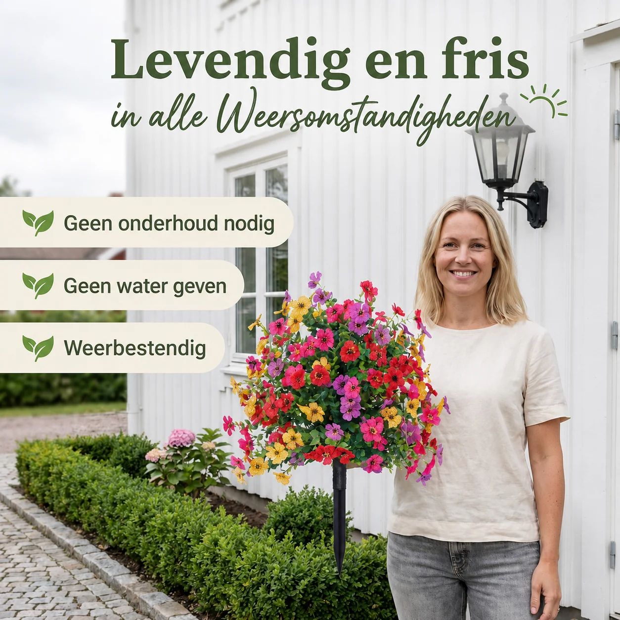 FloraLux weerbestendige kunstbloemen voor entree en terras