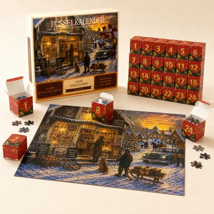 Kerst puzzel adventskalender 24 dagen