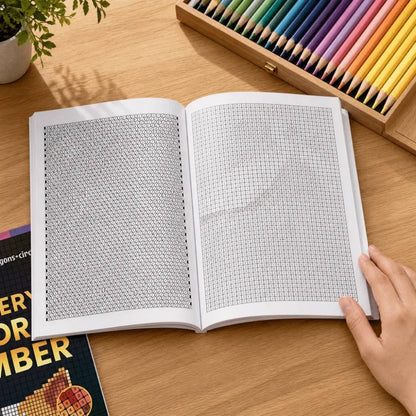 Mystery Mosaics kleurboek met kleuren op nummer