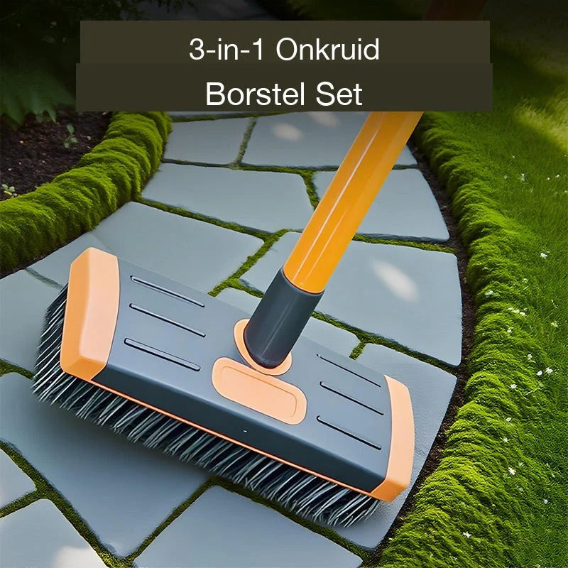 3-in-1 Voegenborstel voor Terras en Oprit