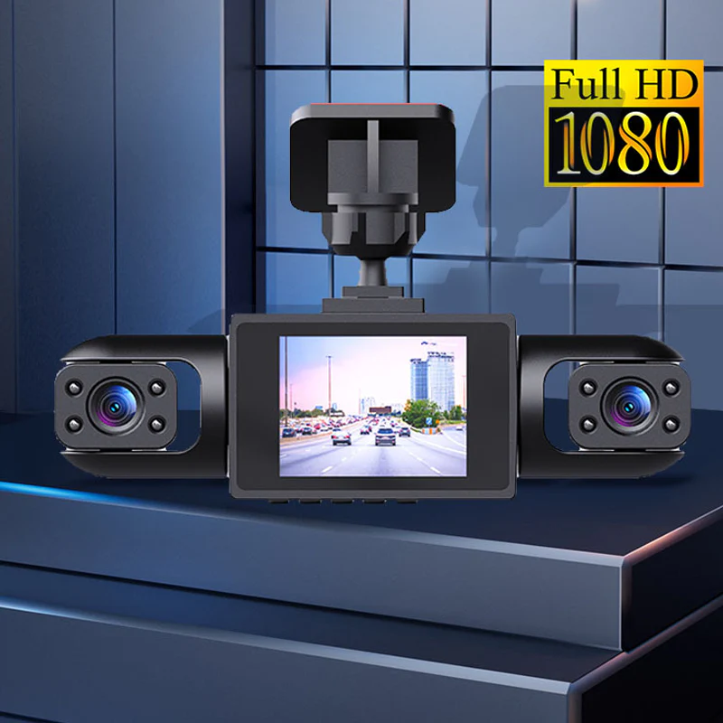 360° 4-Lens Dashcam – Volledig Zicht & Nachtzicht
