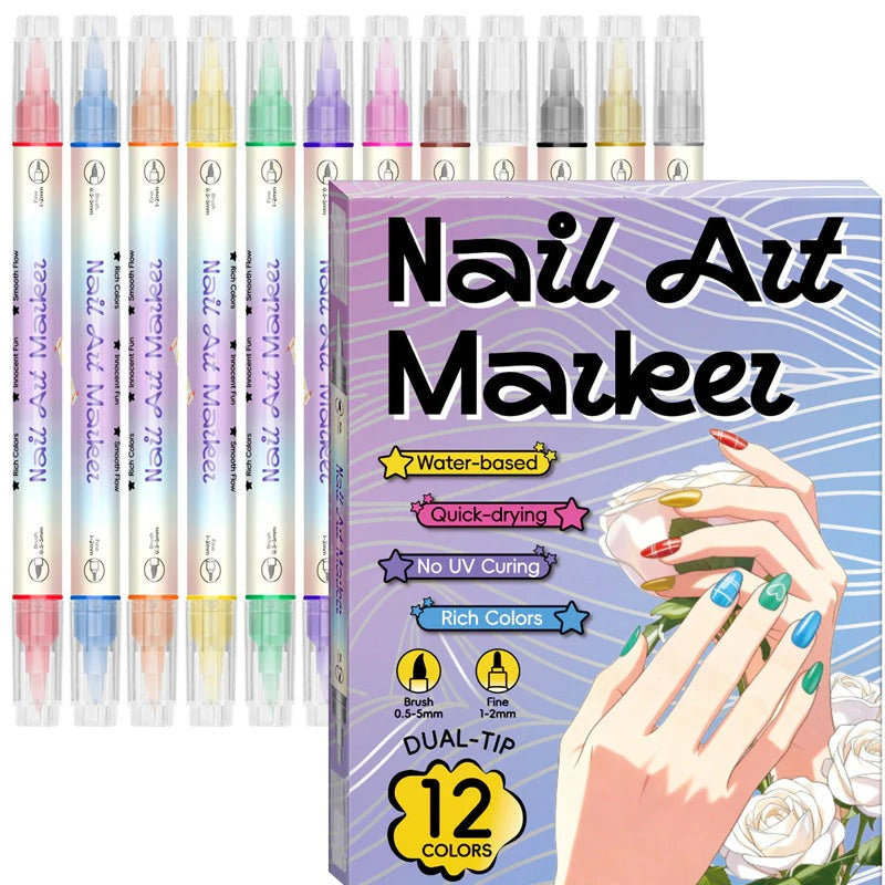 Deze dual-tip pennen maken van jouw nagels een kunstwerk