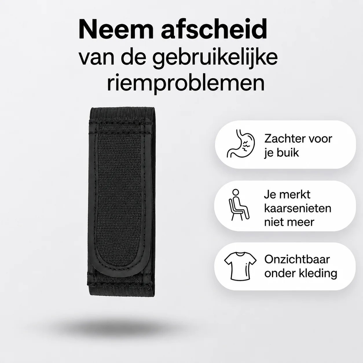 Strapp elastische broekriem zonder gesp set van 2