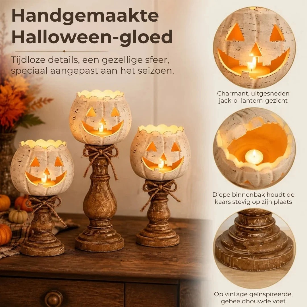 Halloween pompoenkandelaar