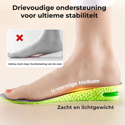 Lengteverhogende inlegzolen met luchtkussen 1 paar