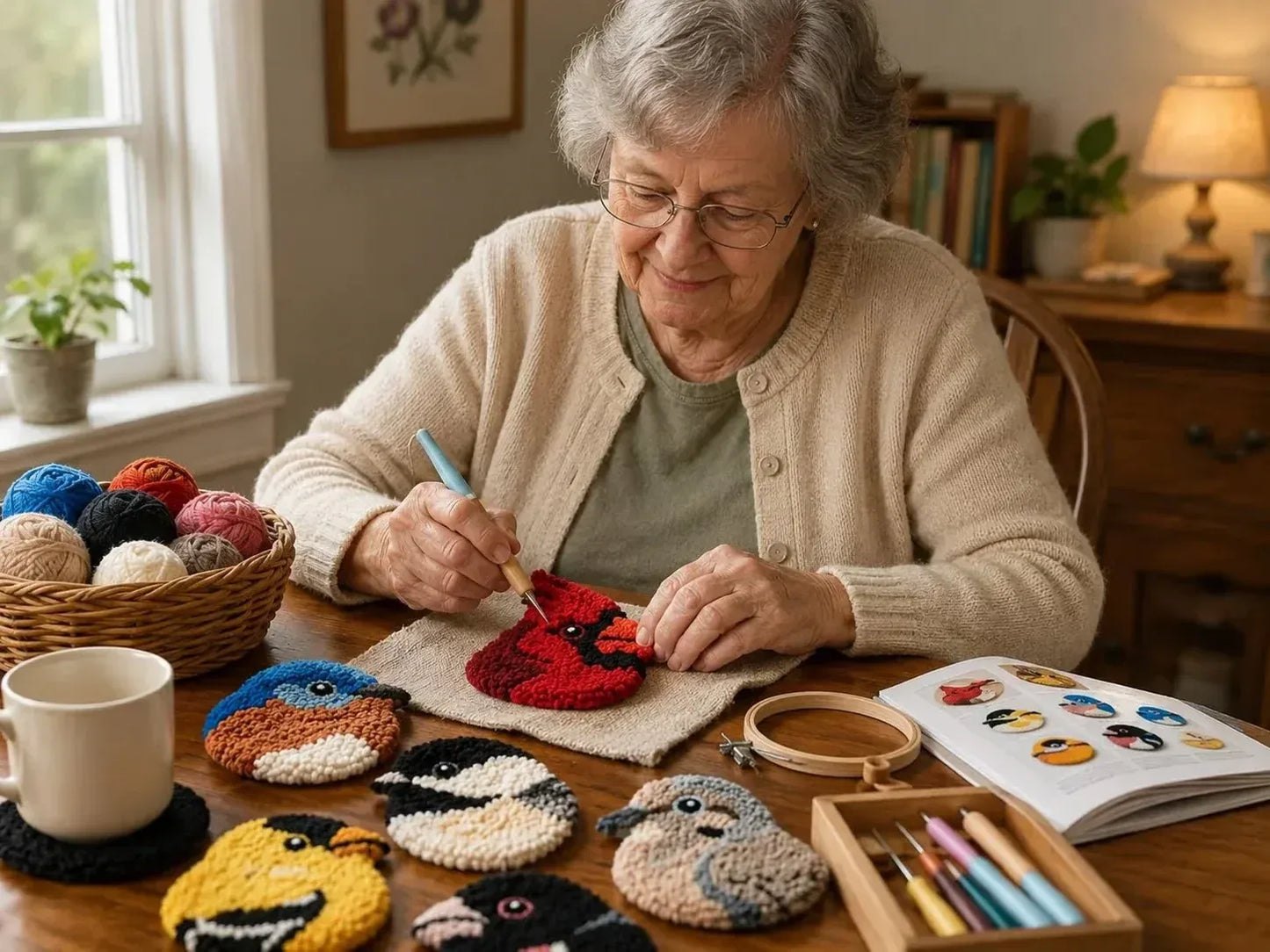 Creatieve DIY borduurset voor onderzetters