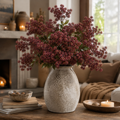 Everbloom natuurgetrouwe bessentakken herfstdecoratie set van 3