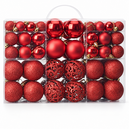Set van 100 kerstballen voor de kerstboom