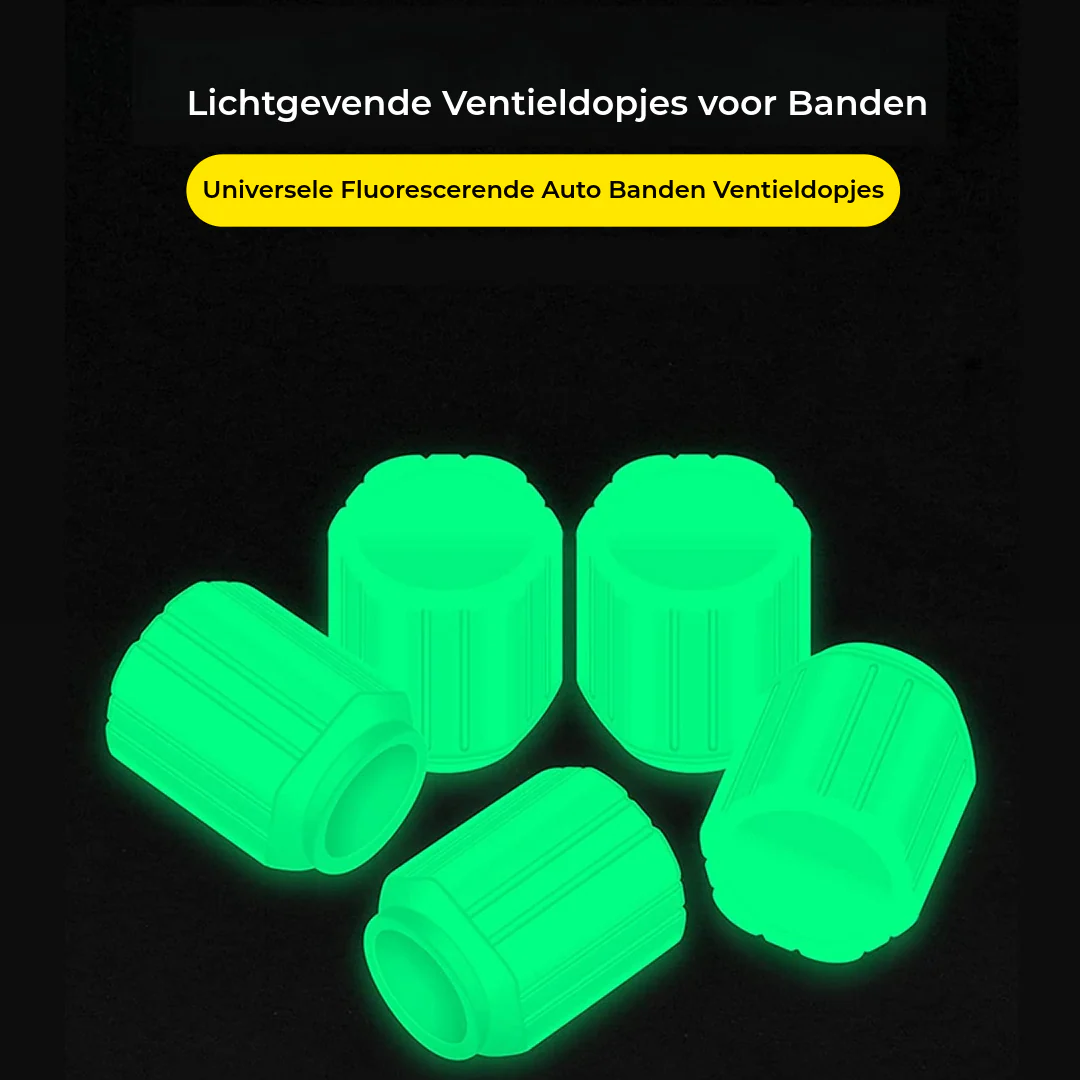 Verlichte Ventieldopjes voor Auto en Fiets