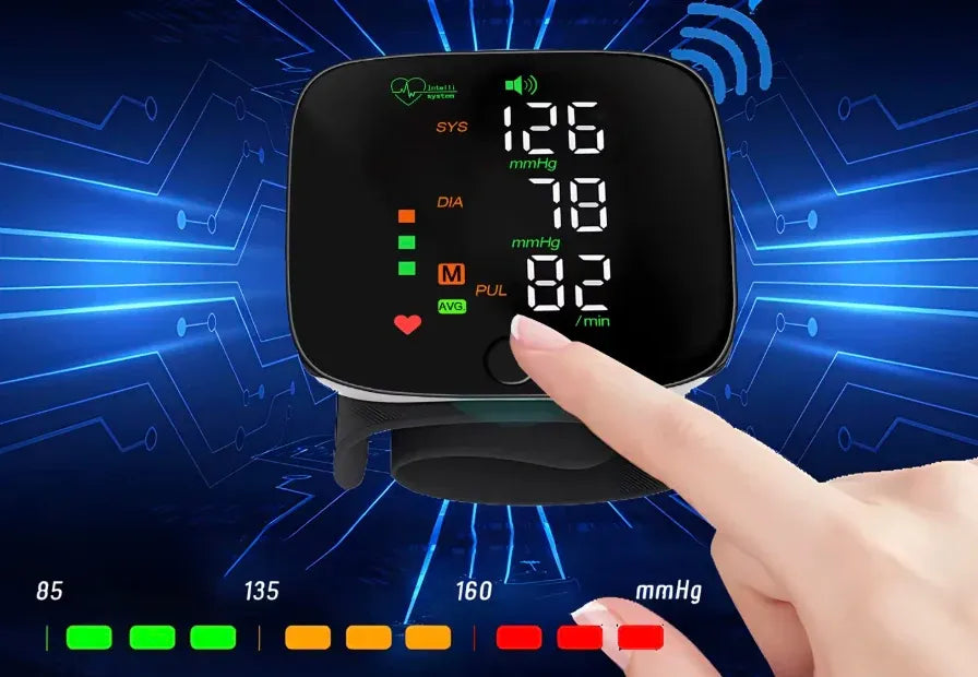 Compacte Bloeddrukmeter voor de Pols — Meet Overal, Altijd